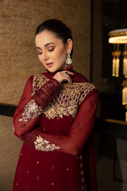 Azure | Embroidered Chiffon Collection | Mookaite - Ladies Clothes 