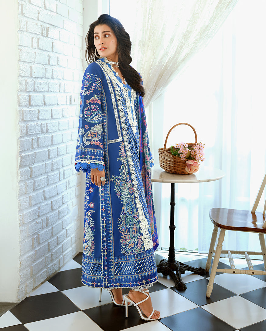 Mushq | Amoi Luxury Lawn | Moonlit Dreams - Luxury Dress - available at Maria Faisal in UK and USA.