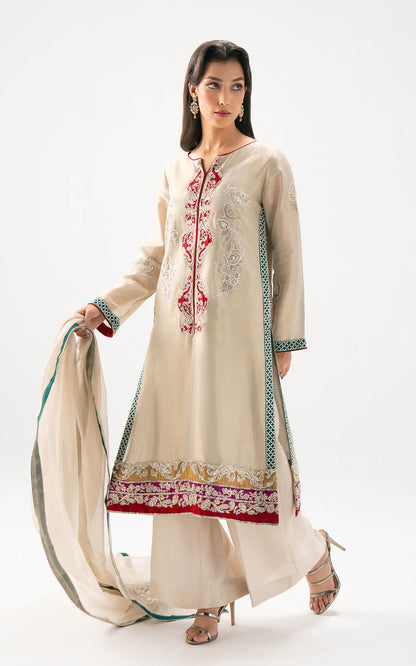 Asifa and Nabeel | Celevara Luxe | Moonlit Whisper - Luxury Dress - available at Maria Faisal in UK and USA.