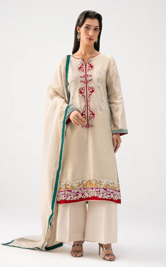 Asifa and Nabeel | Celevara Luxe | Moonlit Whisper - Luxury Dress - available at Maria Faisal in UK and USA.