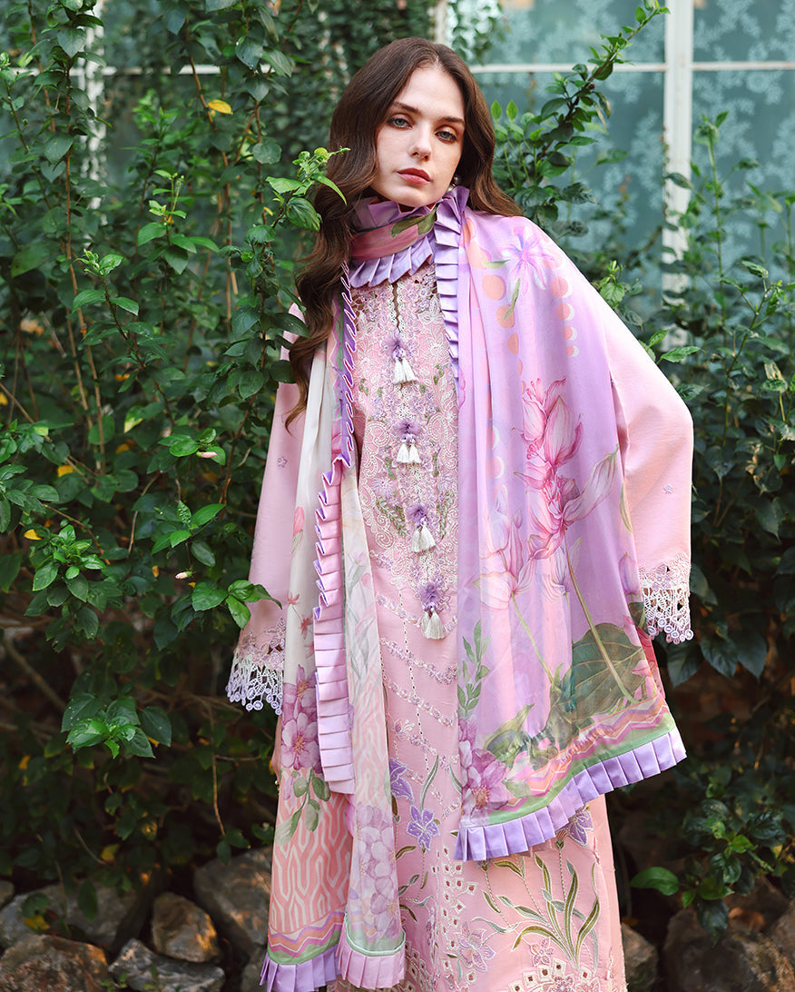 Mushq | The Secret Garden Lawn | Moonpetal - Luxury Dress - available at Maria Faisal in UK and USA.
