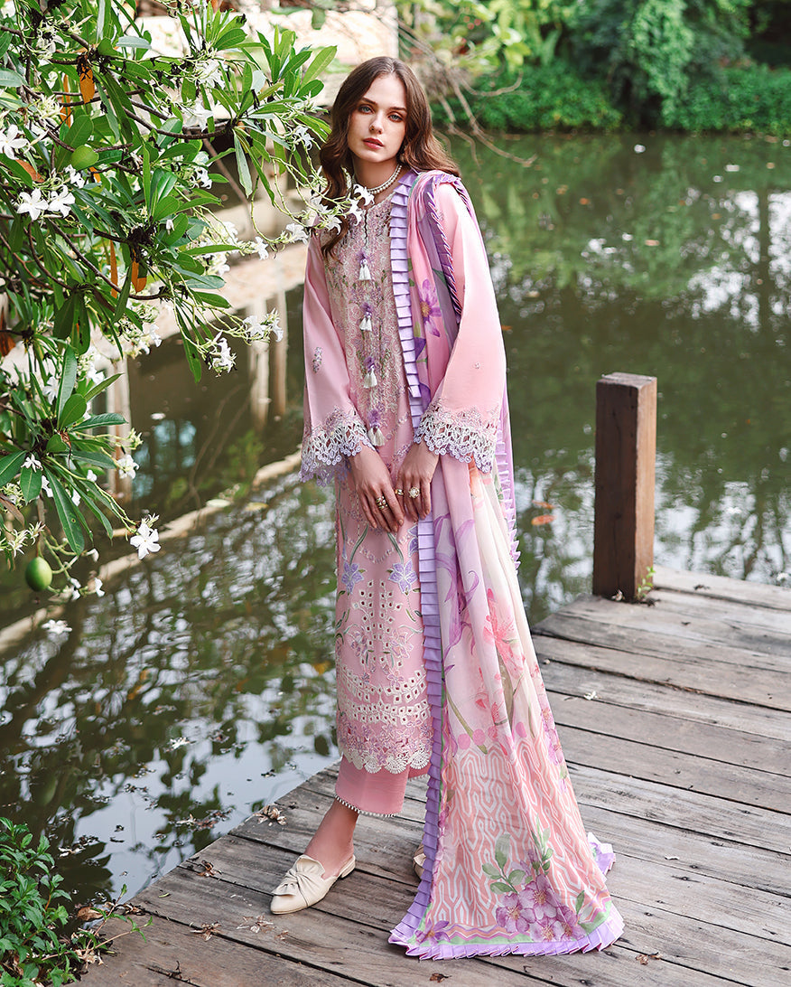 Mushq | The Secret Garden Lawn | Moonpetal - Luxury Dress - available at Maria Faisal in UK and USA.