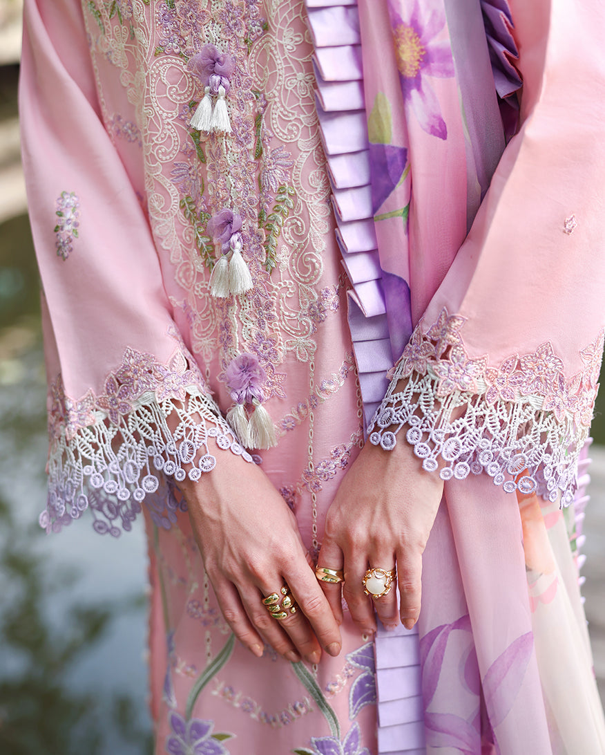 Mushq | The Secret Garden Lawn | Moonpetal - Luxury Dress - available at Maria Faisal in UK and USA.