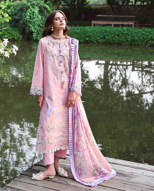 Mushq | The Secret Garden Lawn | Moonpetal - Luxury Dress - available at Maria Faisal in UK and USA.
