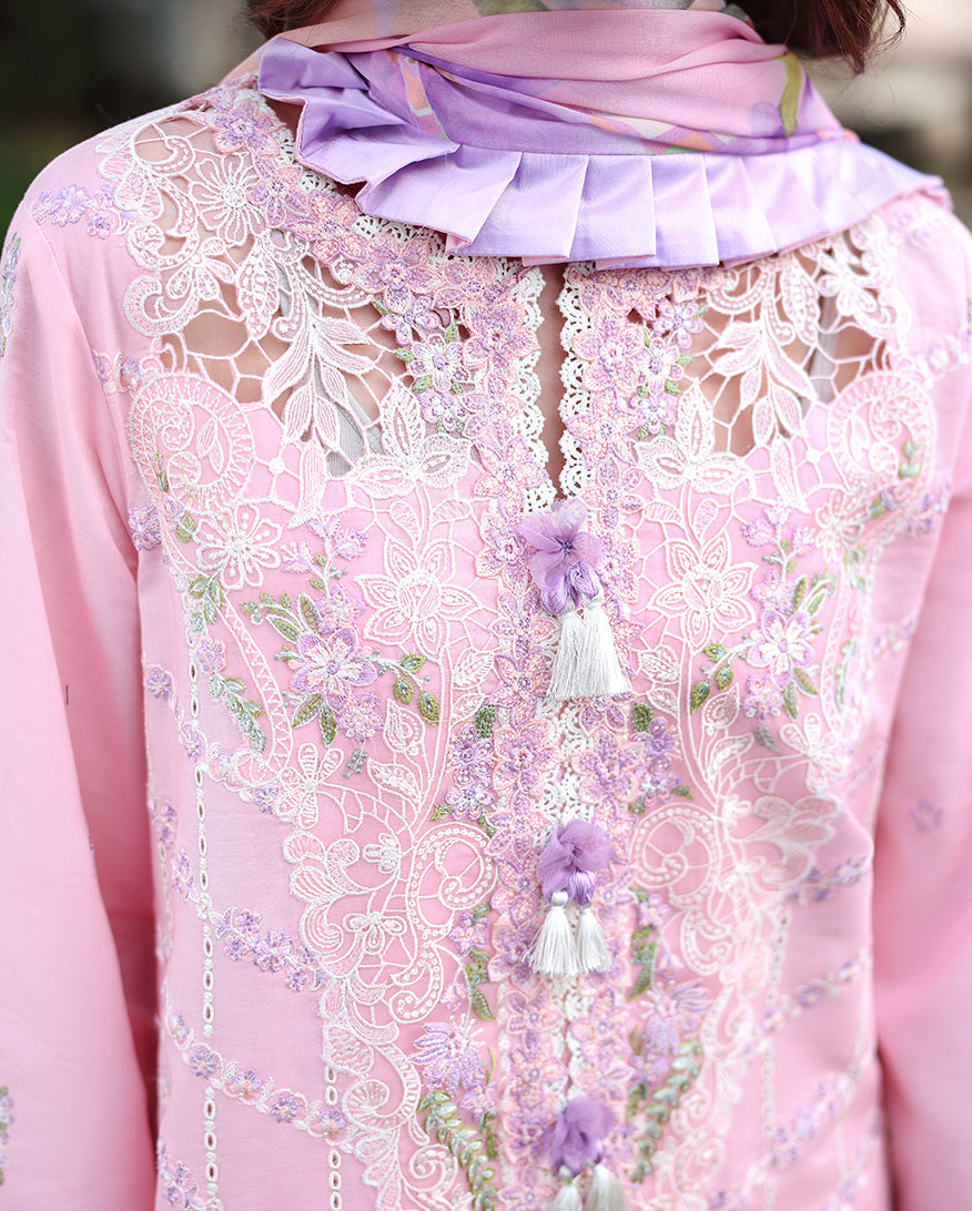 Mushq | The Secret Garden Lawn | Moonpetal - Luxury Dress - available at Maria Faisal in UK and USA.