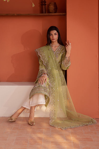 Batik | Festive Eid 26 | Mor Bagh - Luxury Dress - available at Maria Faisal in UK and USA.
