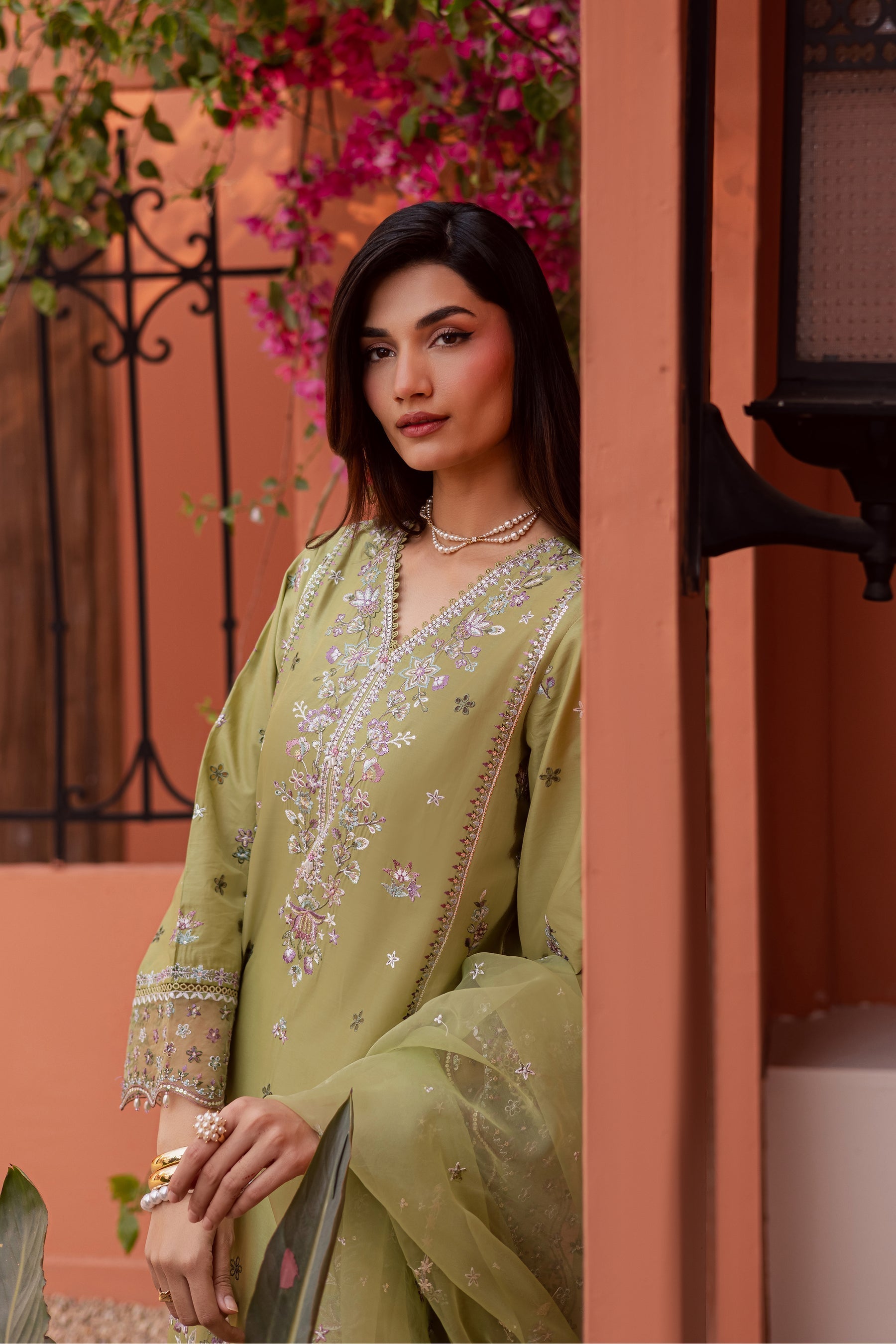 Batik | Festive Eid 26 | Mor Bagh - Luxury Dress - available at Maria Faisal in UK and USA.