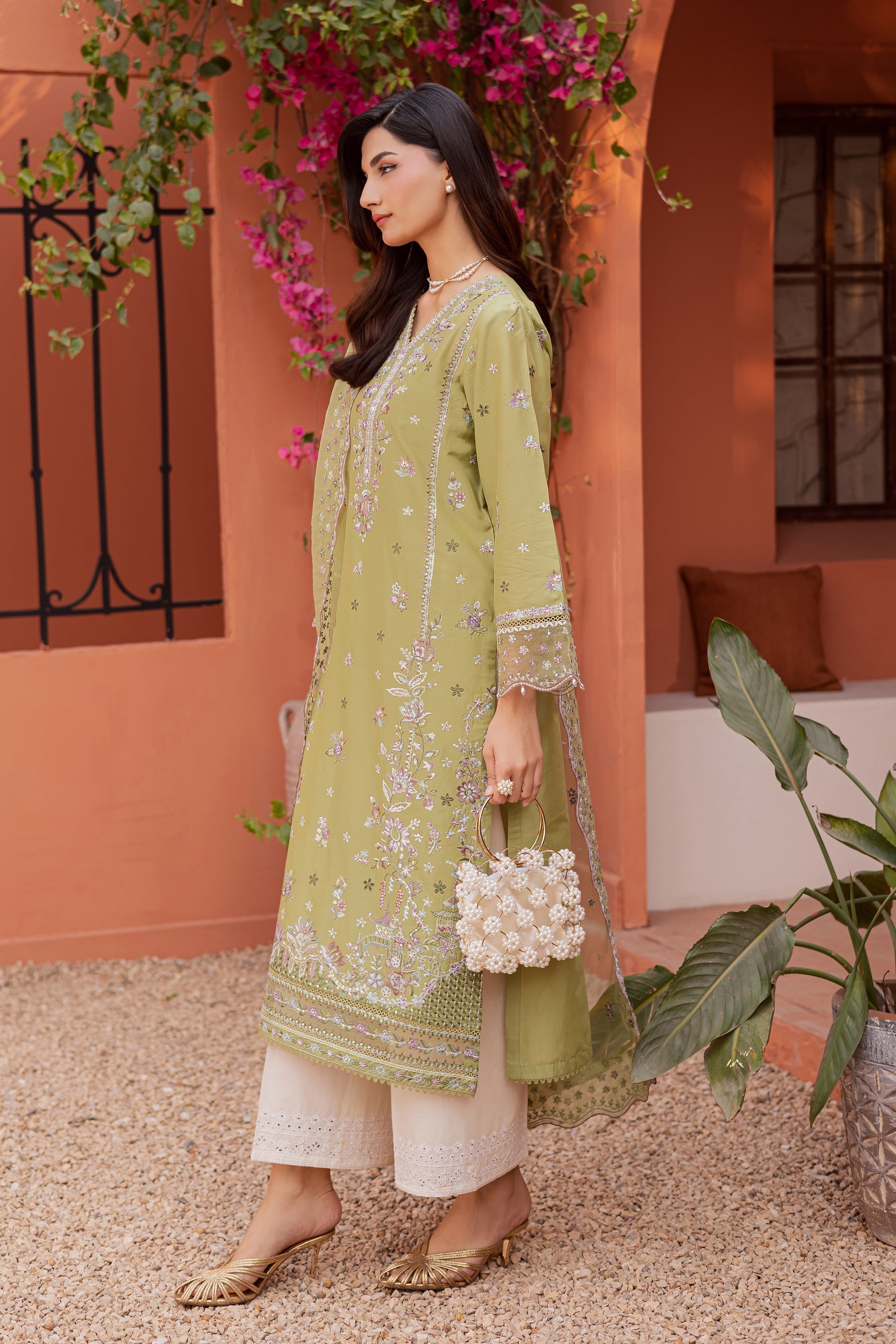 Batik | Festive Eid 26 | Mor Bagh - Luxury Dress - available at Maria Faisal in UK and USA.
