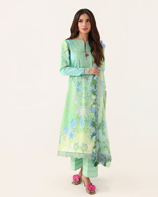 Roheenaz | Rosette Lawn | Morning Dew - Casual Dress - available at Maria Faisal in UK and USA.