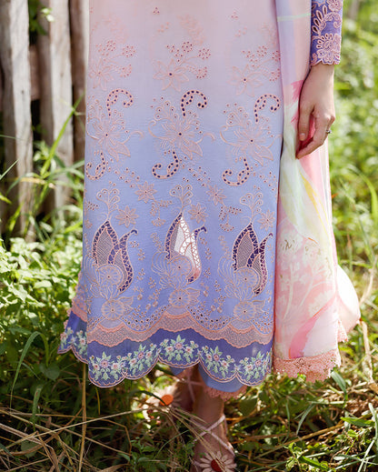 Mushq | Solace Ombre Chikankari | Morning Veil - Luxury Dress - available at Maria Faisal in UK and USA.