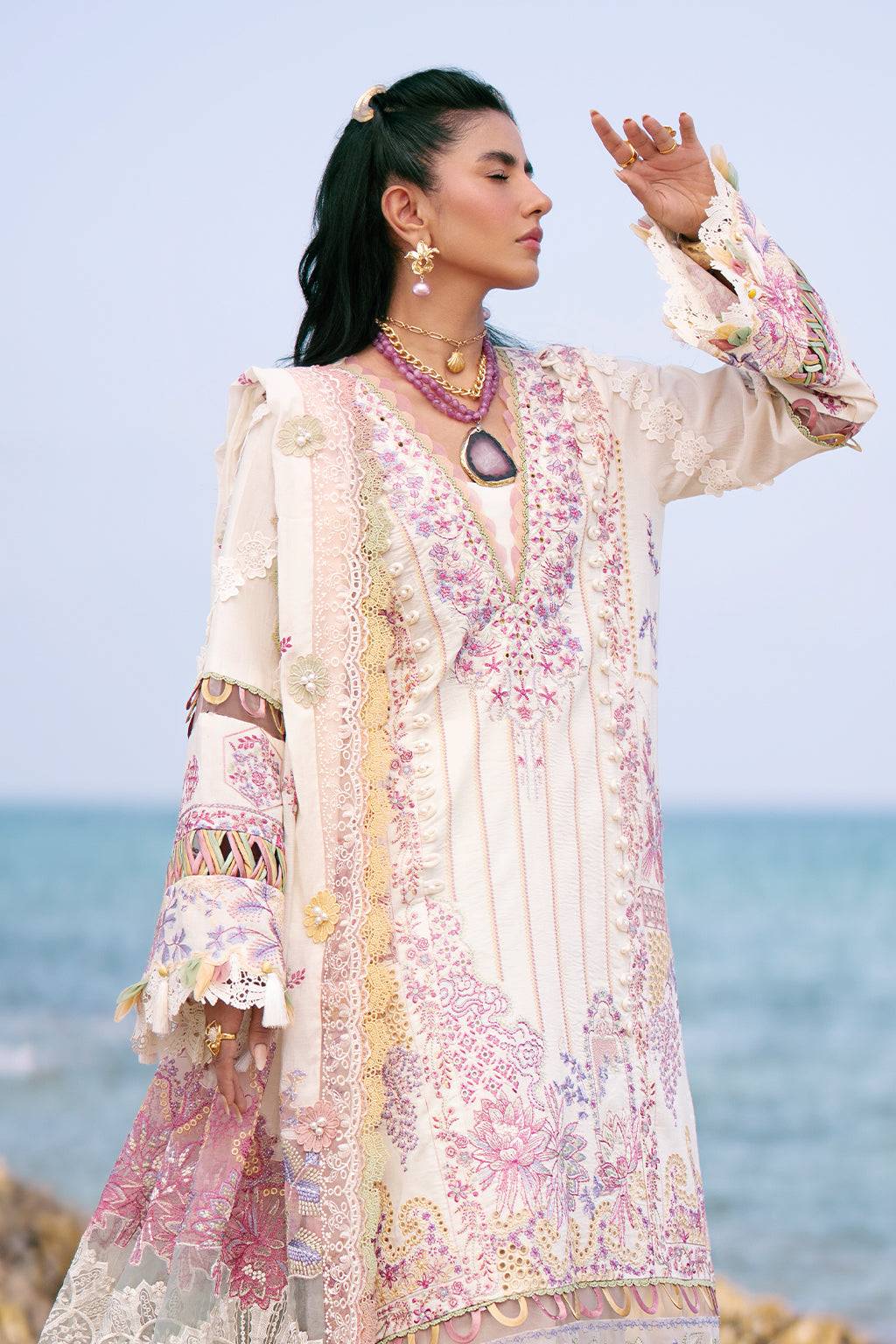 AJR Couture | Dastan Luxury Lawn 25 | Muse by Maria Faisal - Registered Vendor of : AJR Couture - type : Ladies Clothes - 100% original wedding dresses
