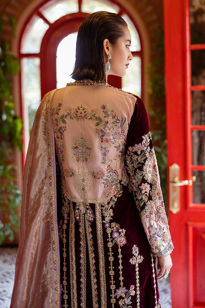 Mushq | Deja Vu Velvet | Sentimental Journey - Designer Dress with Intricate embroidery and embellishments. Shop elegent wedding dress at Maria Faisal.