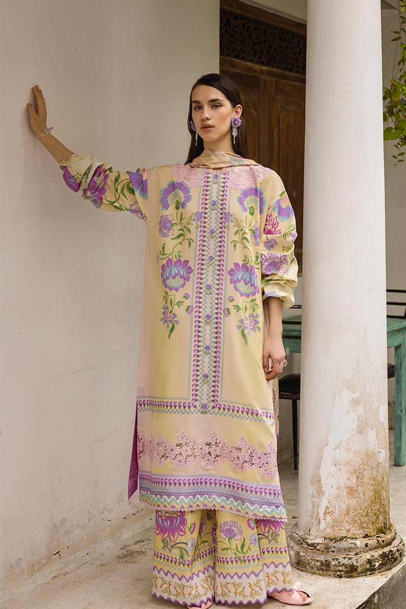 Mushq | La Dolce Hemline Prints 25 | Dulcina by Maria Faisal - Registered Vendor of : Mushq - type : Ladies Clothes - 100% original wedding dresses