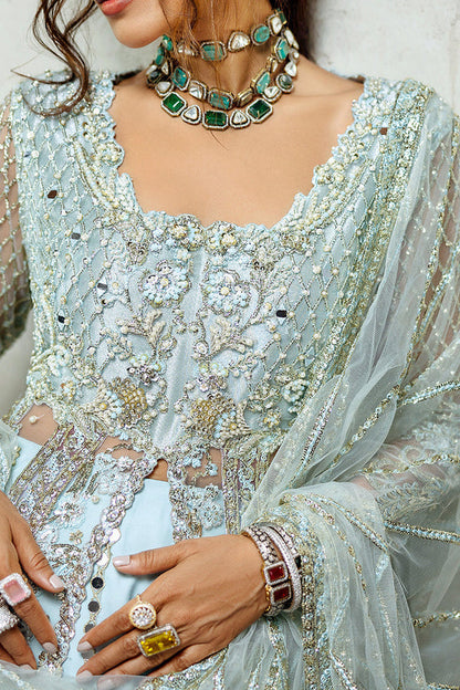 Mushq | Stardust Wedding Collection | Silver Screen - Dress - available at Maria Faisal in UK and USA.