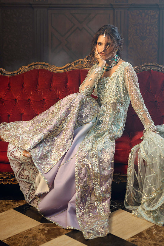 Mushq | Stardust Wedding Collection | Silver Screen - Dress - available at Maria Faisal in UK and USA.