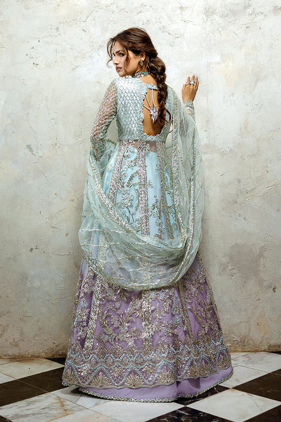 Mushq | Stardust Wedding Collection | Silver Screen - Dress - available at Maria Faisal in UK and USA.