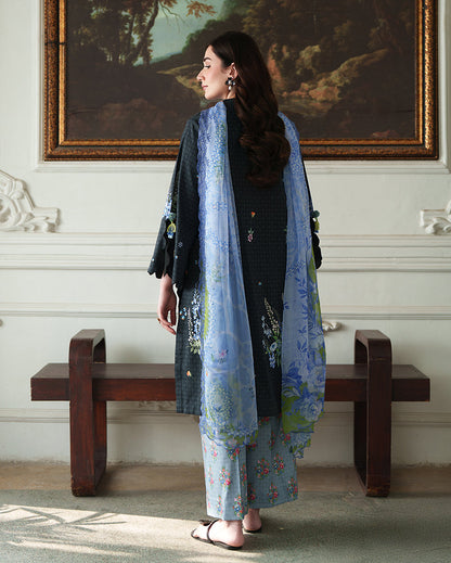 Roheenaz | Whispered Florals | Muted Rose - Casual Dress - available at Maria Faisal in UK and USA.