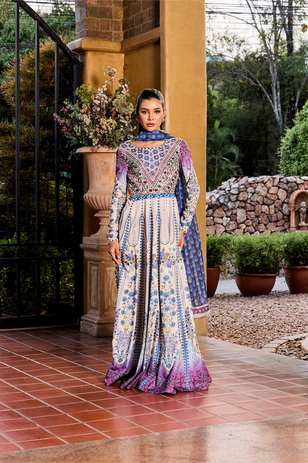 Mysie | Festive 26 | FARYAL - Luxury Dress - available at Maria Faisal in UK and USA.