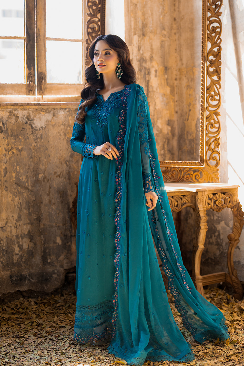Azure | Ensembles Embroidered Formals | Mystic Teal - Ladies Clothes 