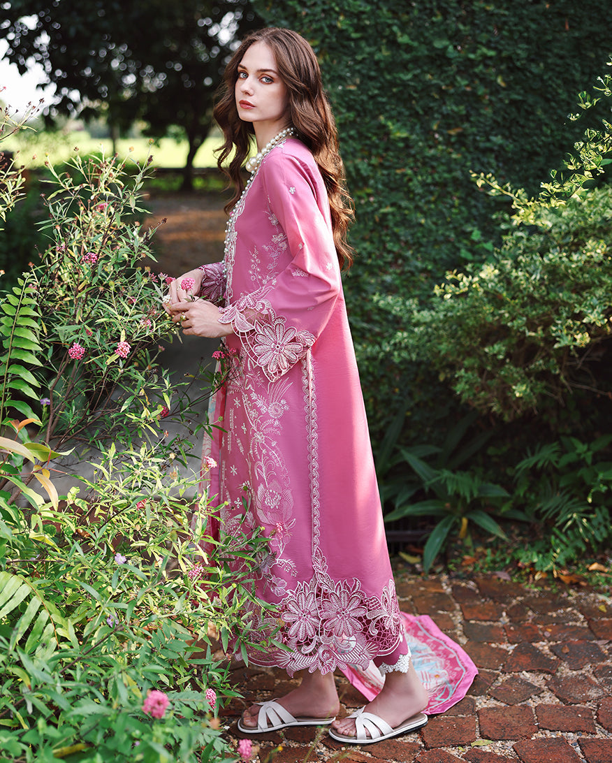 Mushq | The Secret Garden Lawn | Mystic Camellia - Luxury Dress - available at Maria Faisal in UK and USA.