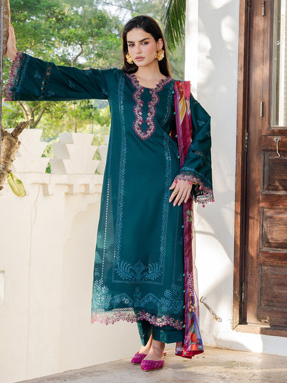 Izel | Dareen Luxury Lawn 26 | Nashmia - Luxury Dress - available at Maria Faisal in UK and USA.
