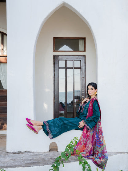 Izel | Dareen Luxury Lawn 26 | Nashmia - Luxury Dress - available at Maria Faisal in UK and USA.