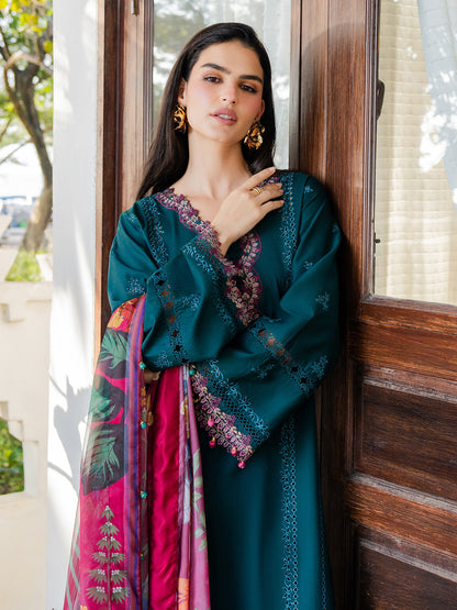 Izel | Dareen Luxury Lawn 26 | Nashmia - Luxury Dress - available at Maria Faisal in UK and USA.