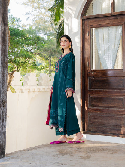 Izel | Dareen Luxury Lawn 26 | Nashmia - Luxury Dress - available at Maria Faisal in UK and USA.