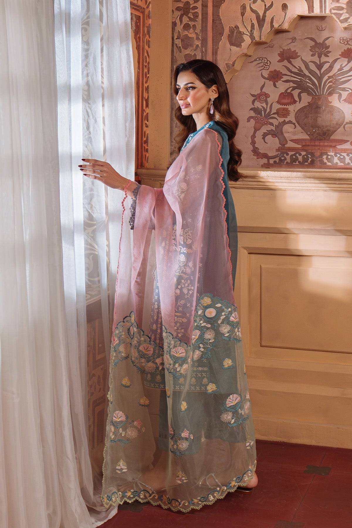 Sahar | Festive Edit Ready to Wear | Serene Teal - RTW by Maria Faisal - Registered Vendor of : Sahar - type : Ladies Clothes - 100% original wedding dresses