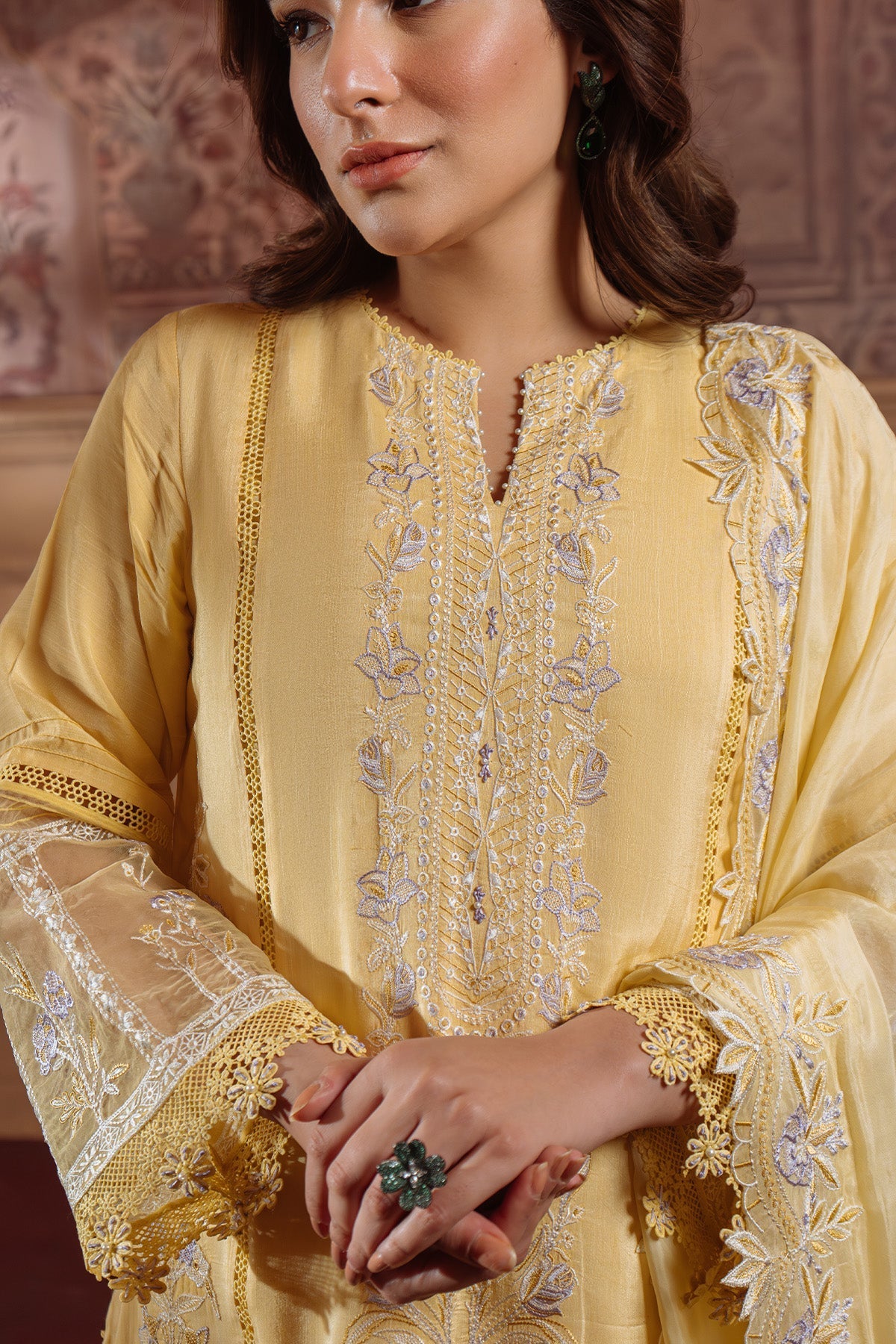 Sahar | Festive Edit Ready to Wear | Pale Primrose - RTW by Maria Faisal - Registered Vendor of : Sahar - type : Ladies Clothes - 100% original wedding dresses