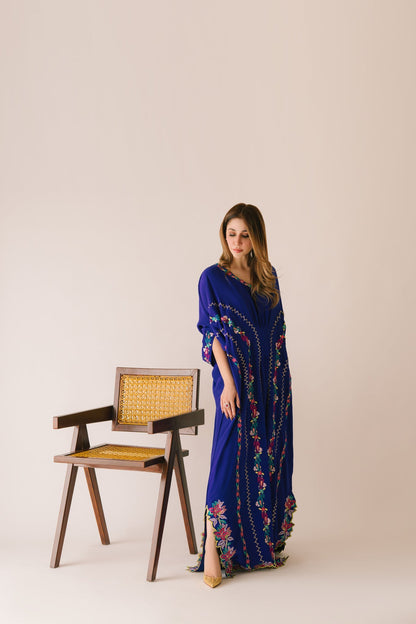 Sammy K | Aadat Festive Edition | Blue Bell Caftan - Ladies Clothes - Maria Faisal
