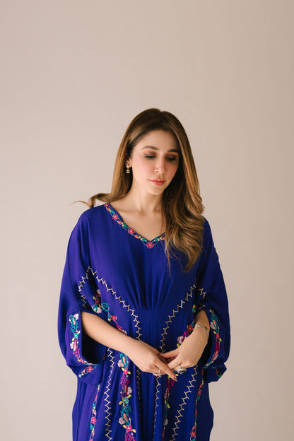 Sammy K | Aadat Festive Edition | Blue Bell Caftan - Ladies Clothes - Maria Faisal
