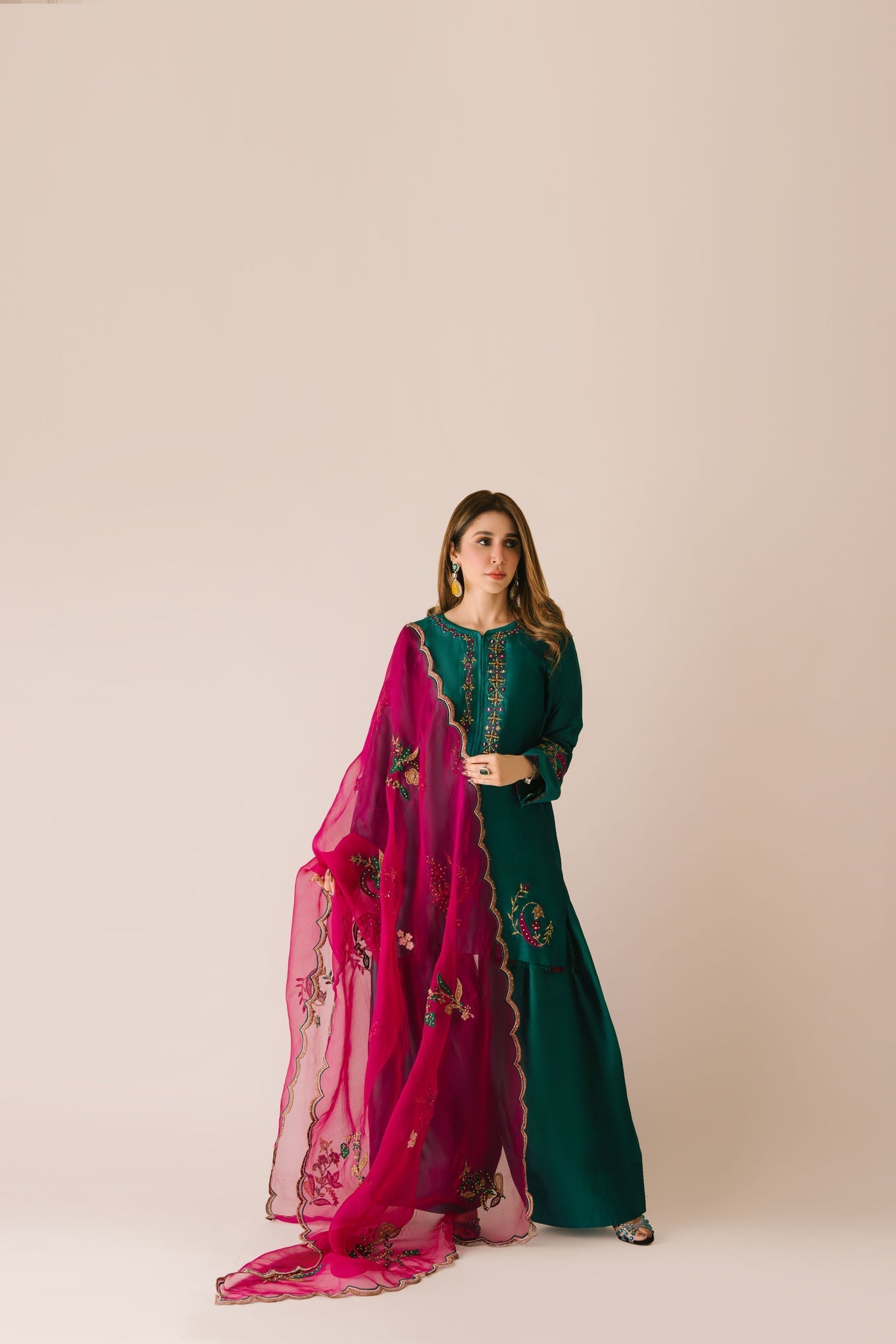 Sammy K | Aadat Festive Edition | Green Moon - Ladies Clothes - Maria Faisal