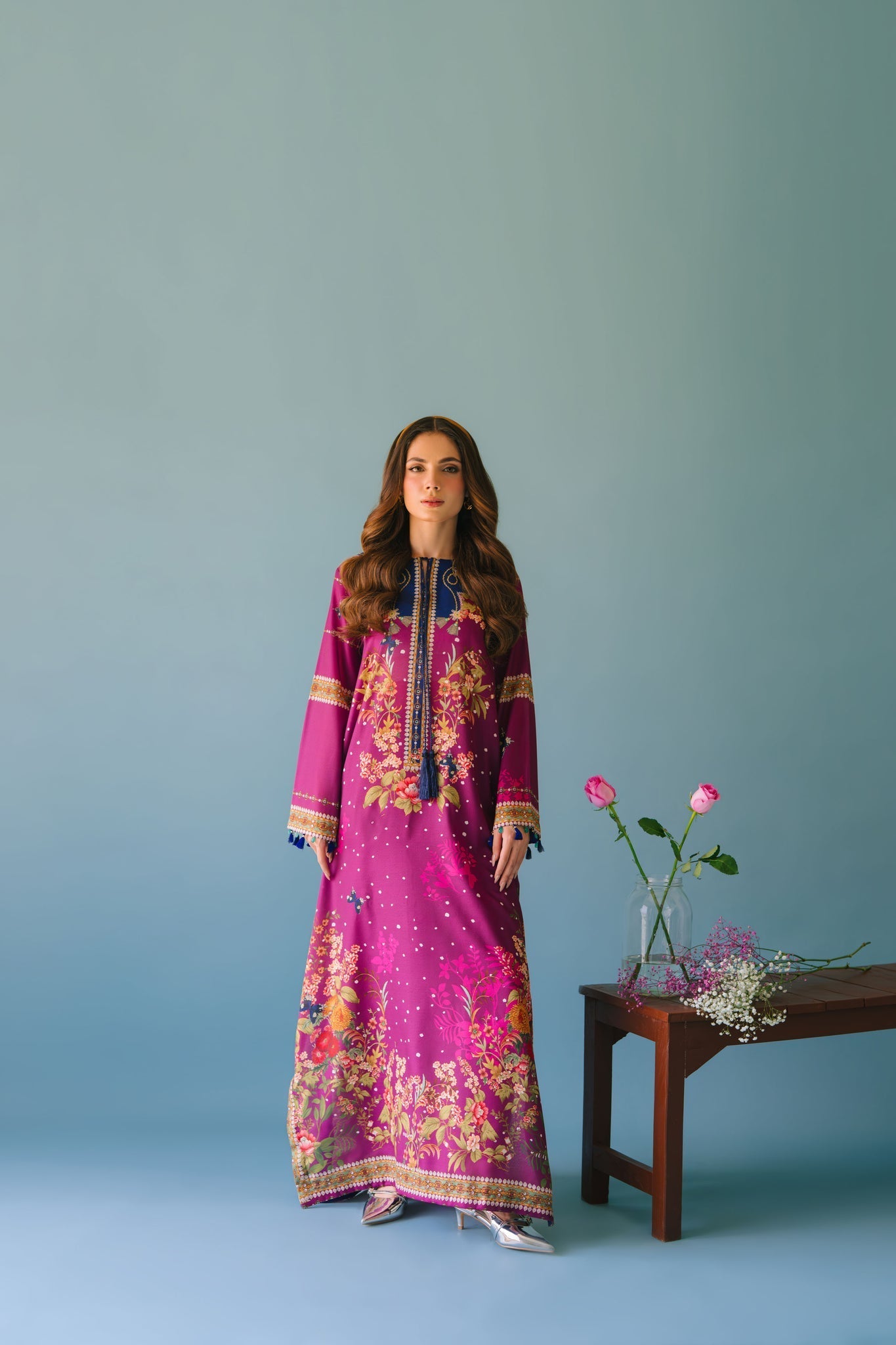 Sammy K | Lawn Pret 25 | Evening Rose - Ladies Clothes - Maria Faisal