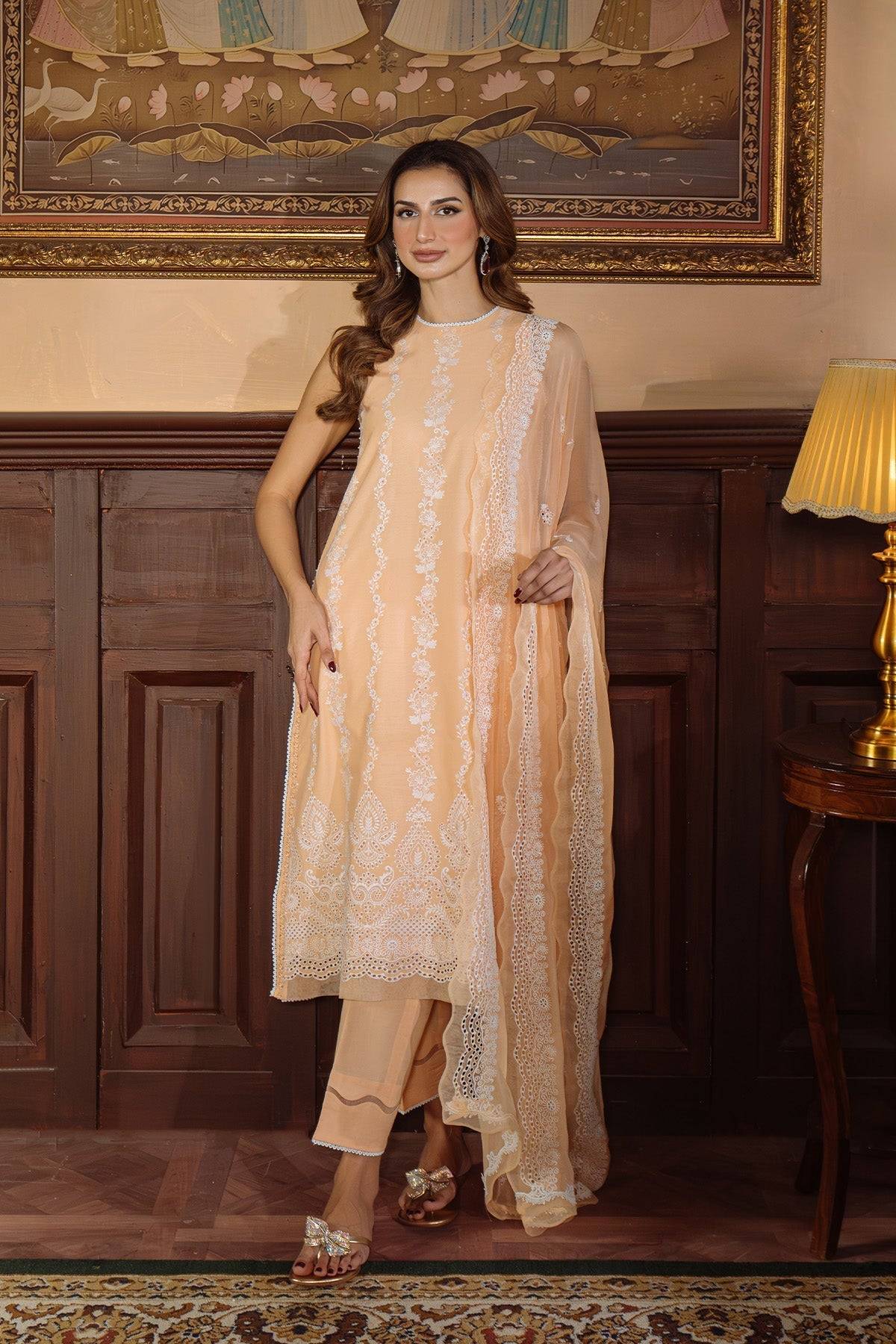 Sahar | Festive Edit Ready to Wear | Apricot Glow - RTW by Maria Faisal - Registered Vendor of : Sahar - type : Ladies Clothes - 100% original wedding dresses