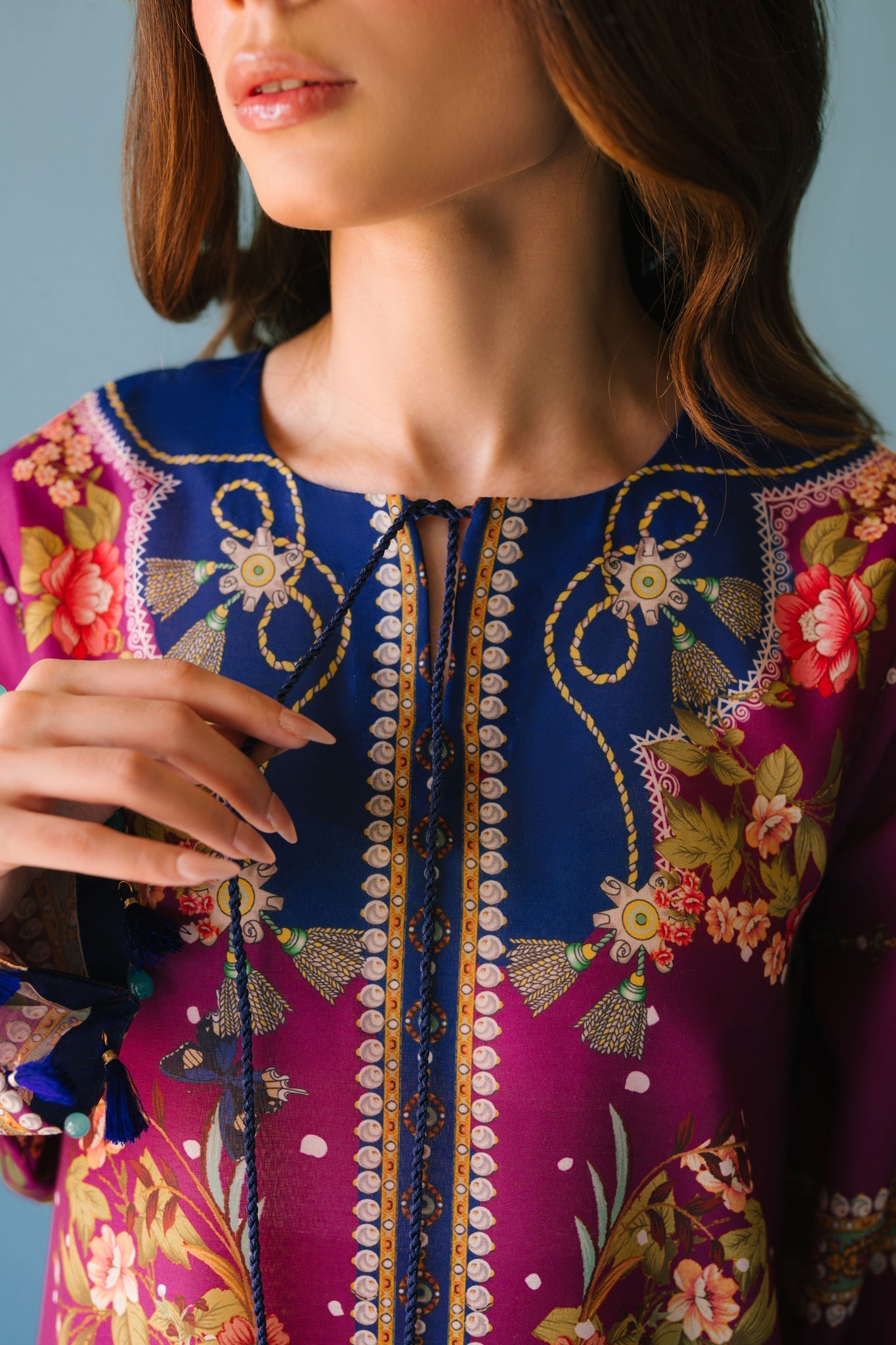 Sammy K | Lawn Pret 25 | Evening Rose - Ladies Clothes - Maria Faisal