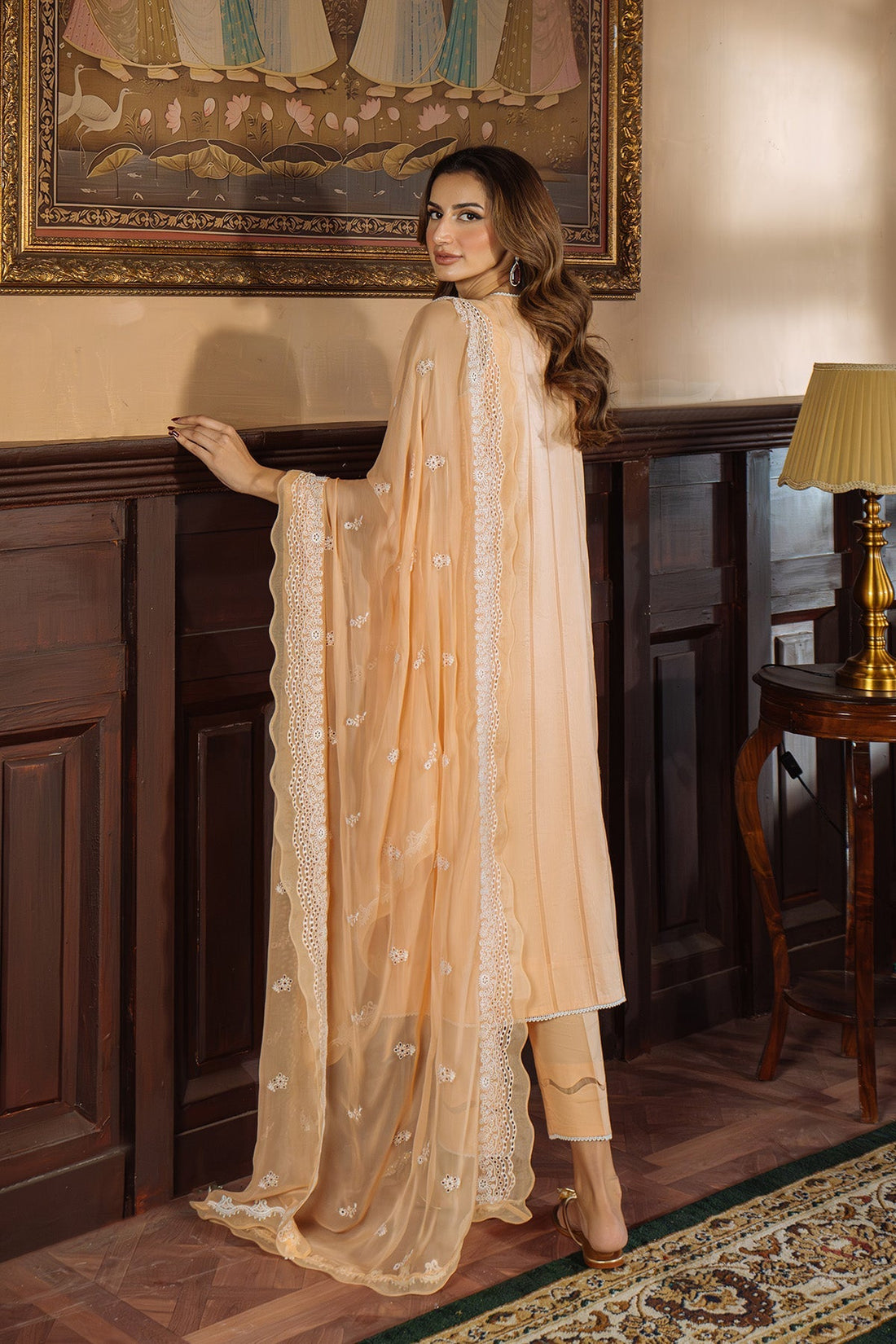 Sahar | Festive Edit Ready to Wear | Apricot Glow - RTW