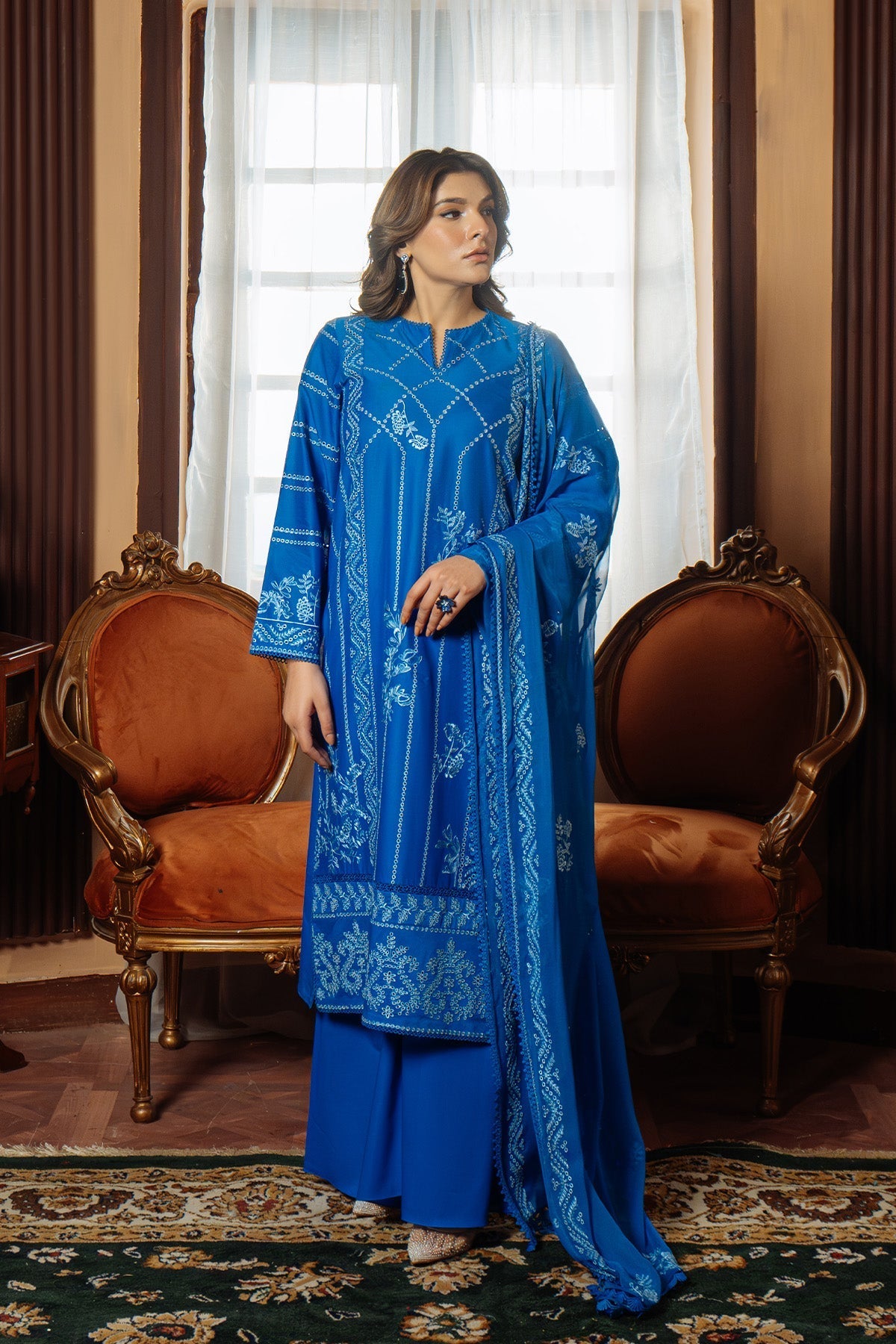 Sahar | Festive Edit Ready to Wear | Moroccan Blue - RTW