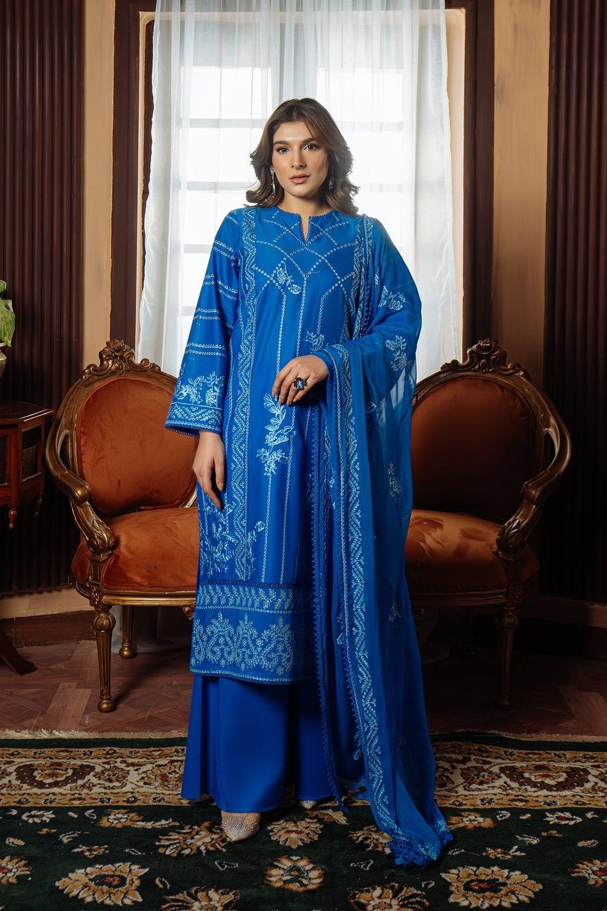 Sahar | Festive Edit Ready to Wear | Moroccan Blue - RTW by Maria Faisal - Registered Vendor of : Sahar - type : Ladies Clothes - 100% original wedding dresses