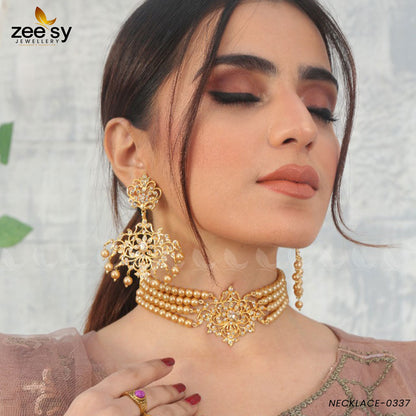 Sunflower Necklace-0337 - Necklace Sets 