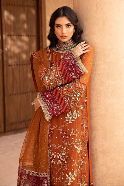 Nureh | Embroidered Luxury Chiffon | NEL-22 - Ladies Clothes - Maria Faisal