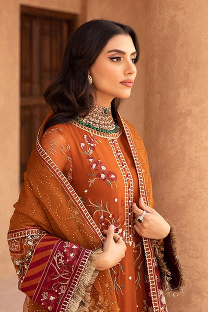 Nureh | Embroidered Luxury Chiffon | NEL-22 - Ladies Clothes - Maria Faisal