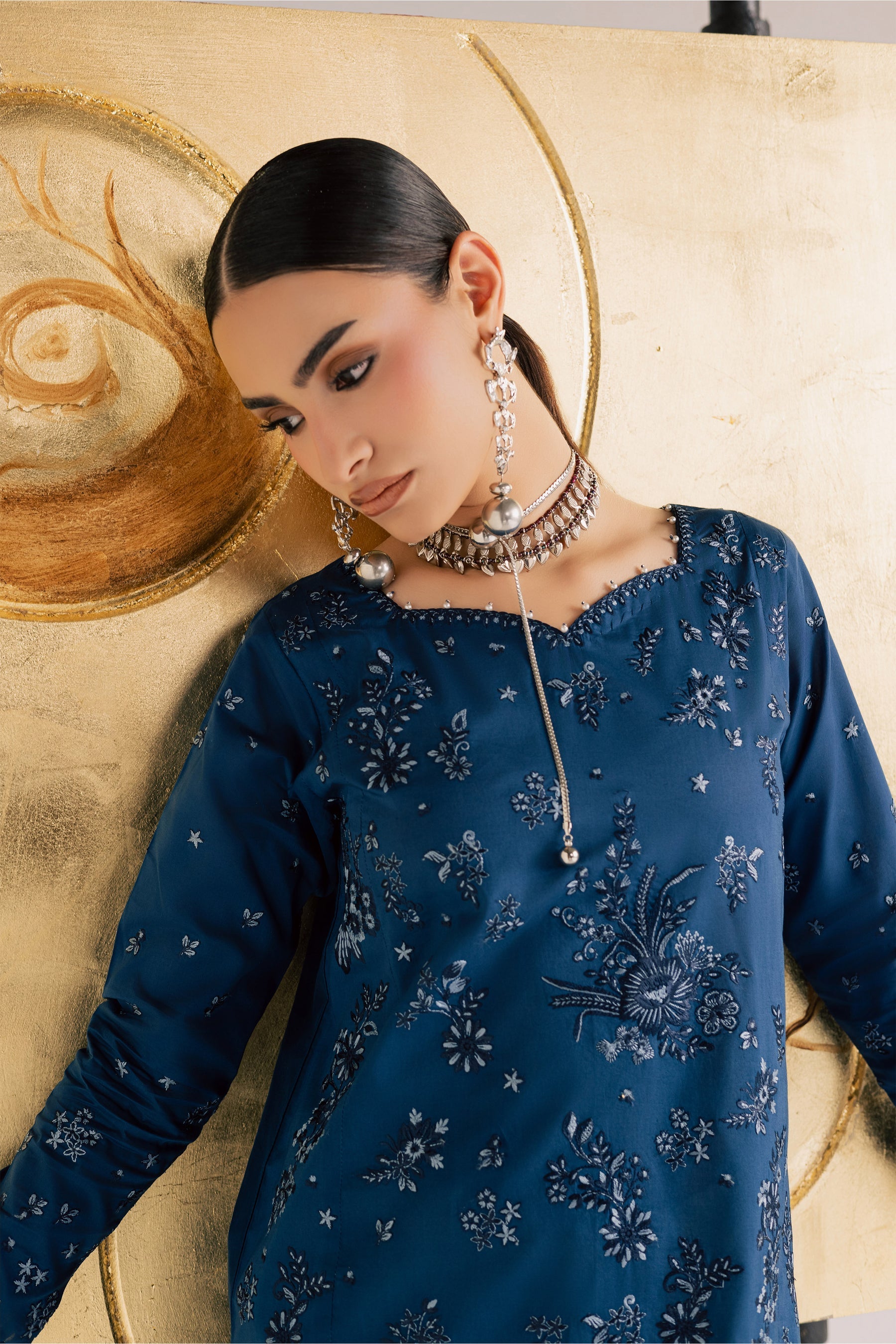 Batik | Festive Eid 26 | Naba - Luxury Dress - available at Maria Faisal in UK and USA.