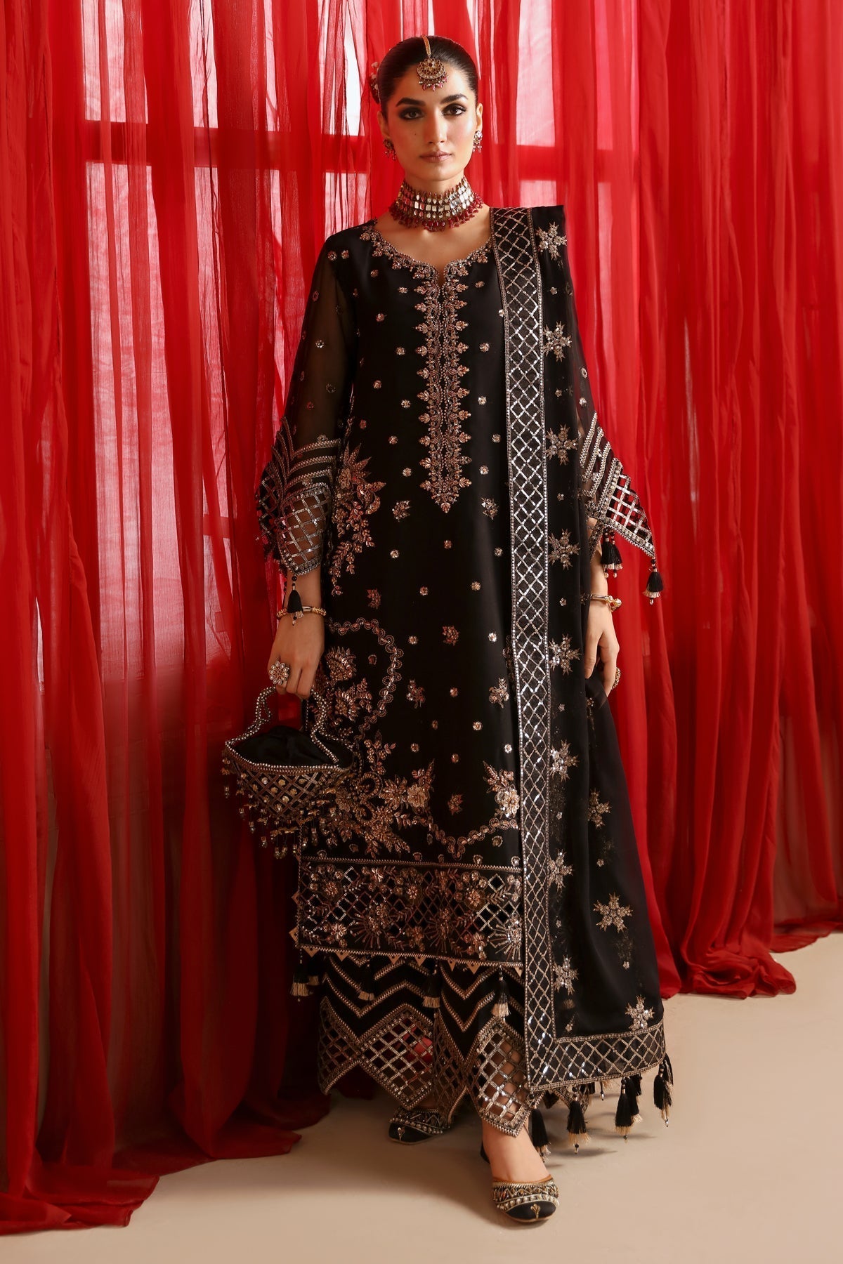 Alizeh | Reena Wedding Formals | AF-HM-4026-NAINA - Designer Dress with Intricate embroidery and embellishments. Shop elegent wedding dress at Maria Faisal.
