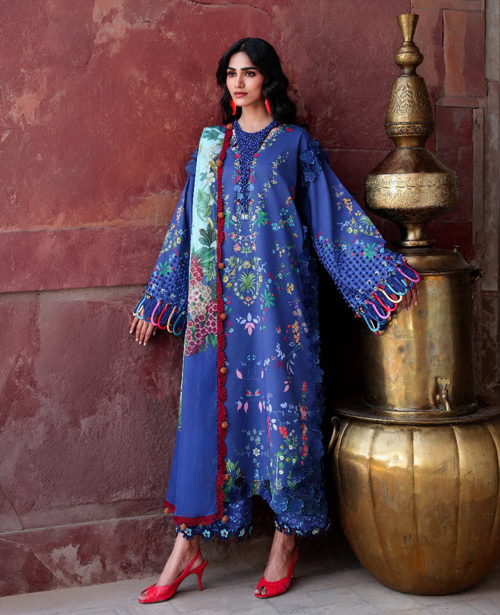 Republic Womenswear | Neoma Summer Prints 26 | Neelam - Luxury Dress - available at Maria Faisal in UK and USA.