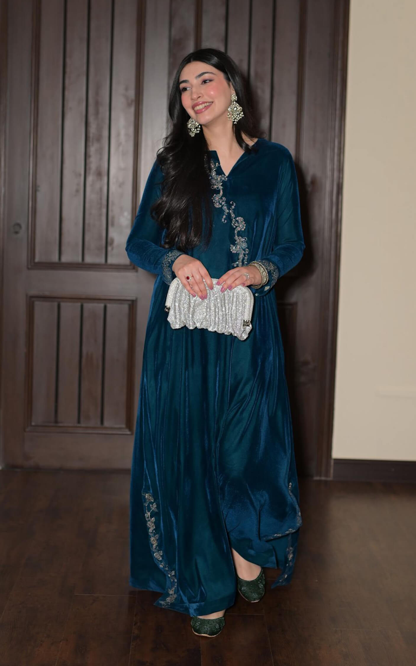 Asifa and Nabeel | Zephyr Formals | Neptune Kaftan - Formal Dress - available at Maria Faisal in UK and USA.