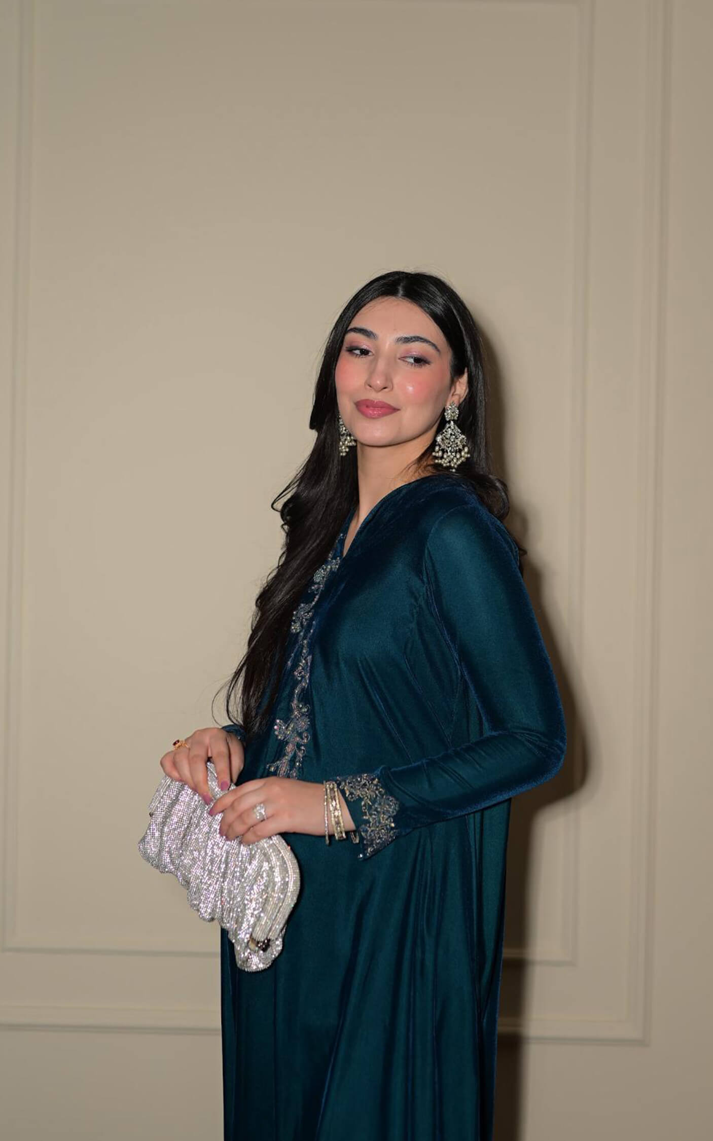 Asifa and Nabeel | Zephyr Formals | Neptune Kaftan - Formal Dress - available at Maria Faisal in UK and USA.