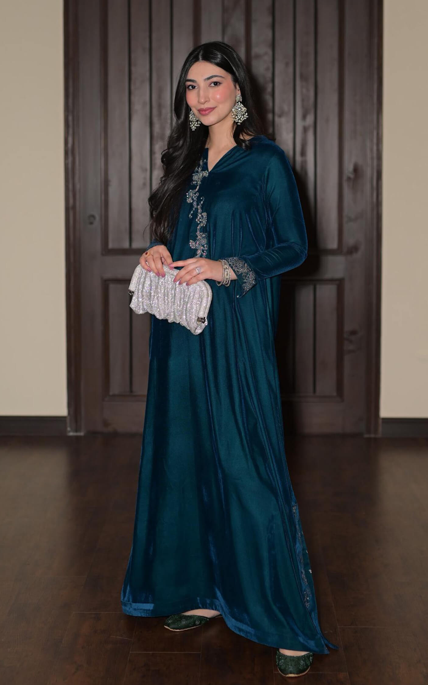 Asifa and Nabeel | Zephyr Formals | Neptune Kaftan - Formal Dress - available at Maria Faisal in UK and USA.