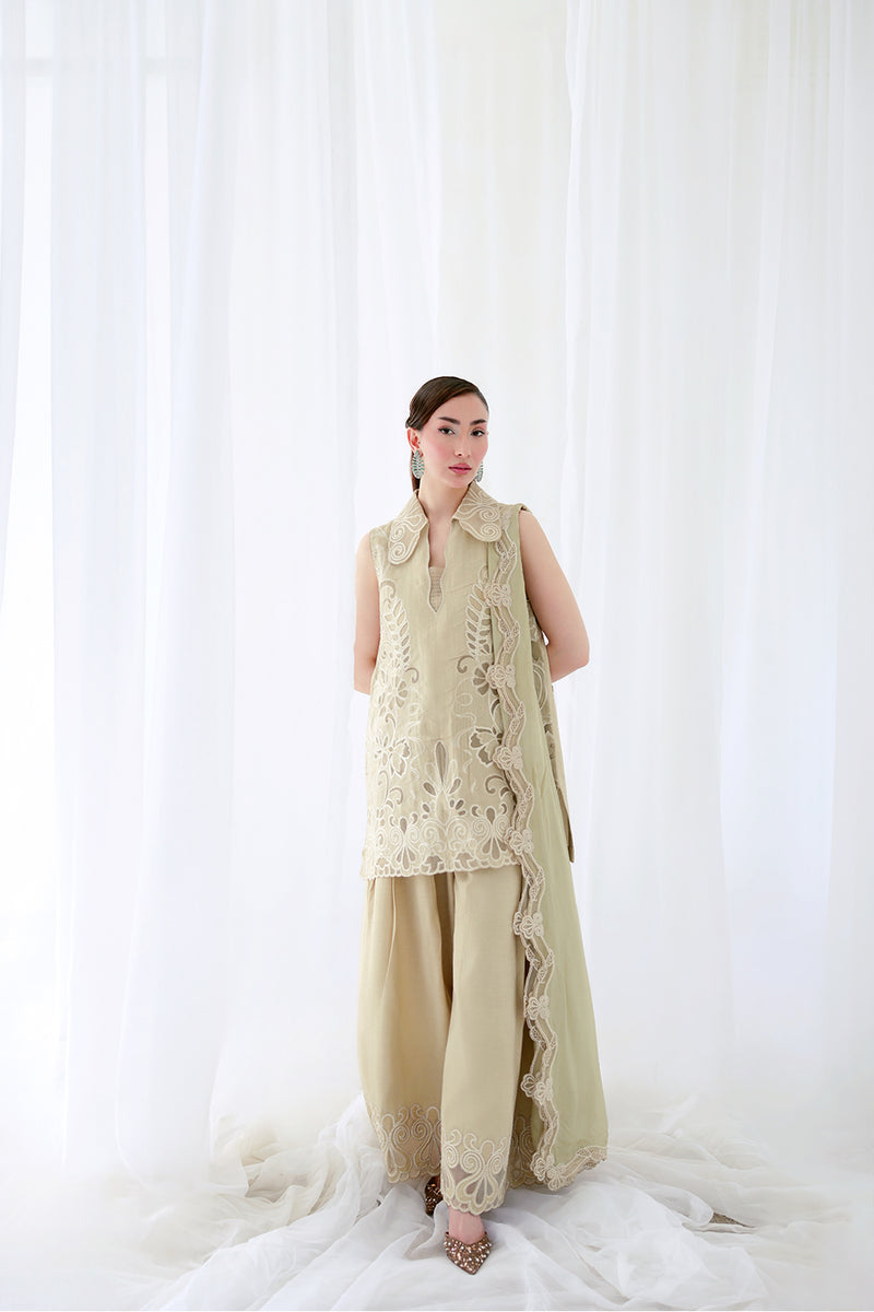 Saira Rizwan | Lael Silk Edit 26 | NERINA-SRLC26-07-B - Luxury Dress - available at Maria Faisal in UK and USA.