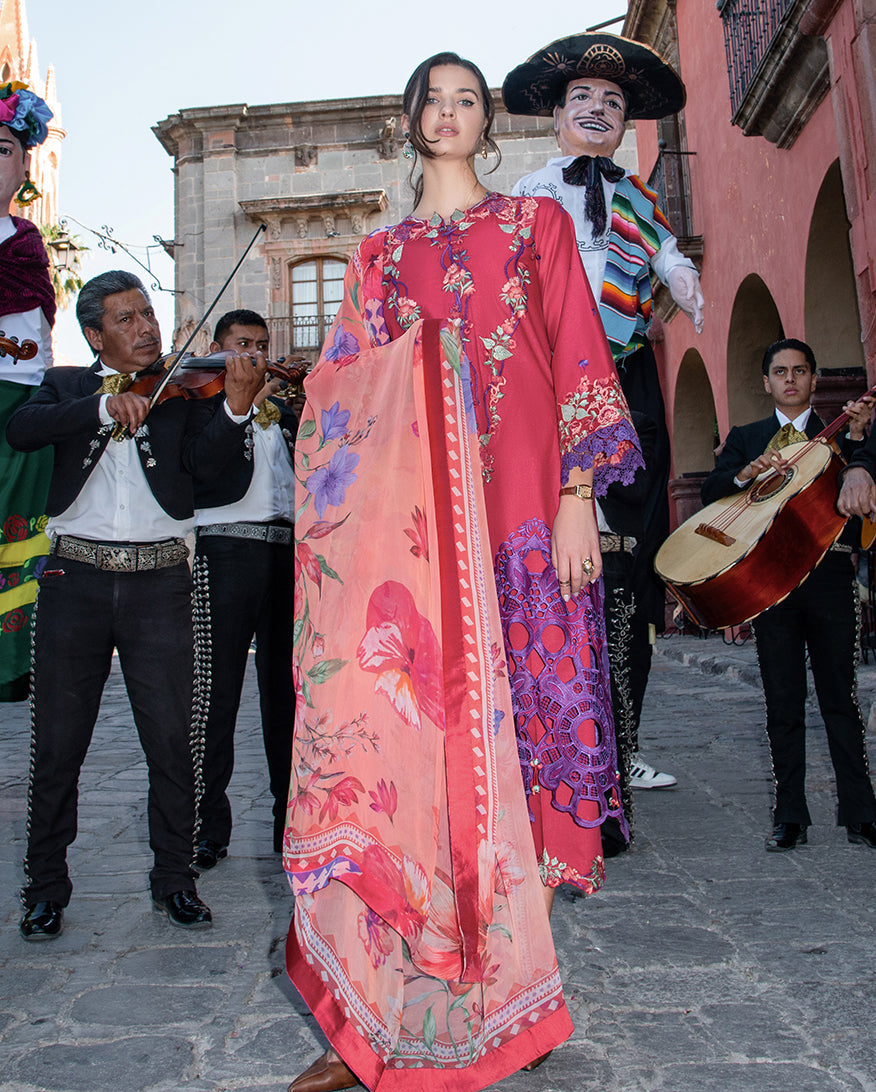 Mushq | Odyssey Lawn 26 | Nicolas - Luxury Dress - available at Maria Faisal in UK and USA.